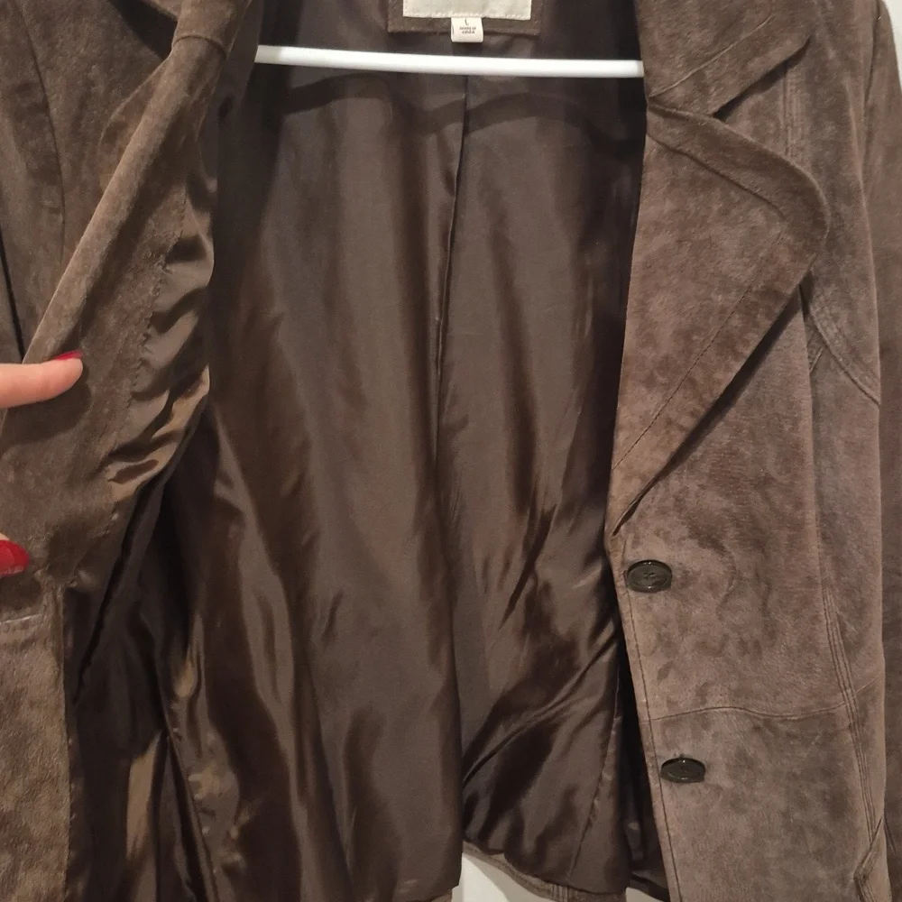 Vintage Cherokee Brown Leather Women's Blazer - Picture 6 of 9